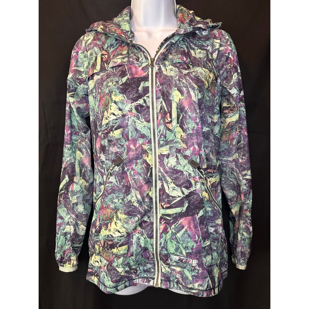LULULEMON Miss Misty Lightweight Packable Wind Rain Jacket Hooded Iridescent SZ4 - Picture 3 of 15